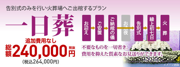 一日葬25.3万円（税込）