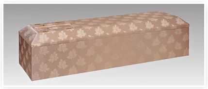 棺 高級布貼山型棺 ピンク
